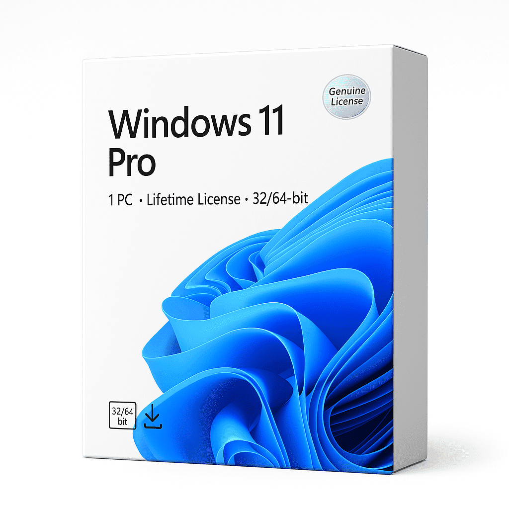 Windows 11 Pro – Lifetime Activation License Key for 1 PC – 32/64